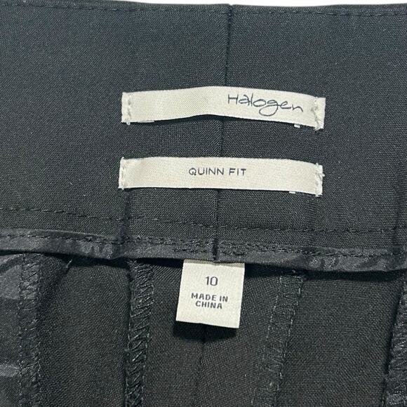 Nordstrom Halogen Quinn Fit Womens Sz 10 Black Dress Pants Trouser Bootcut Work - Picture 13 of 15